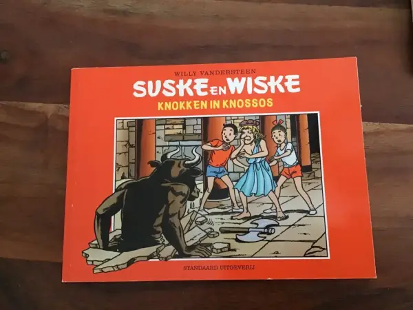 Suske en Wiske Knokken in Knossos reclamealbum Bruna