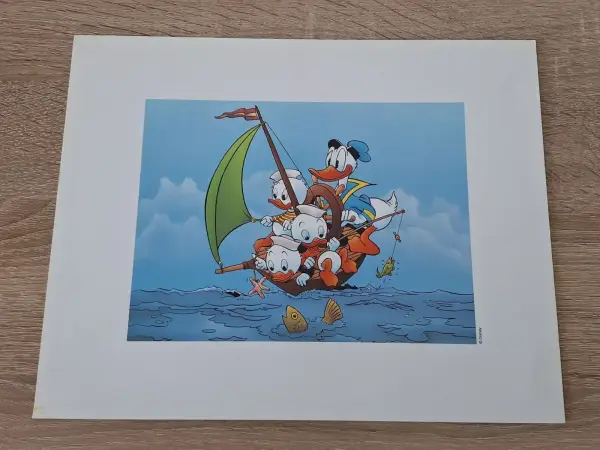  Donald Duck Collectie -  Als brandweerman + prent