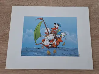  Donald Duck Collectie -  Als brandweerman + prent