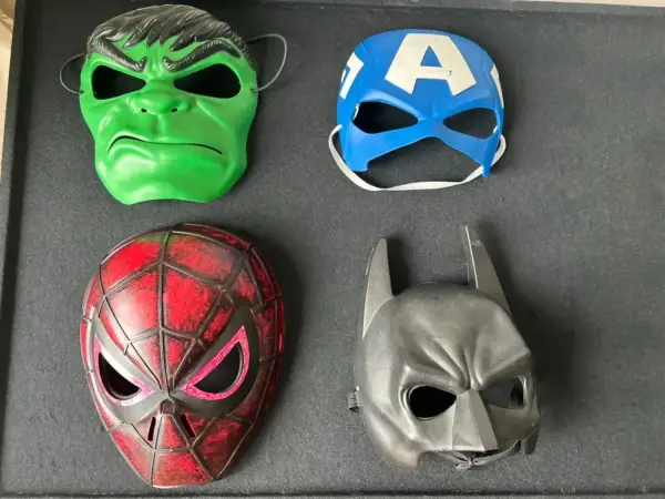 Superhelden Maskers (Hulk, Captain America, Spiderman, Batman)