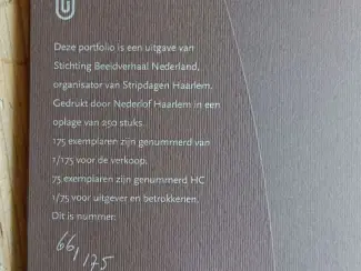 Genummerde / gesigneerde uitgaven Portfolio Stripdagen Haarlem 2016
