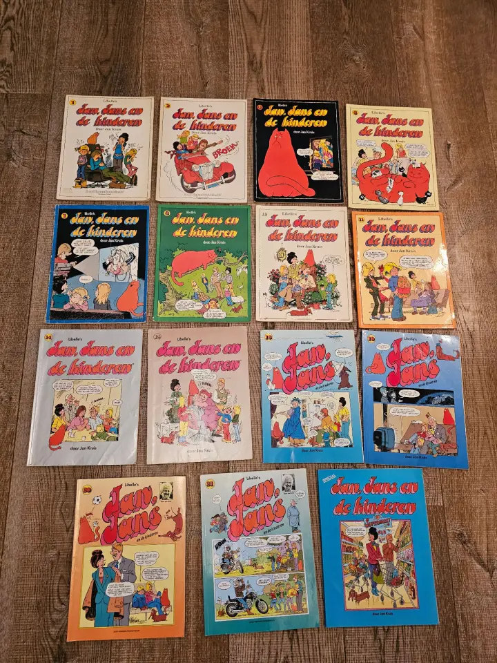 15 stripboeken van Jan, Jans en de kinderen