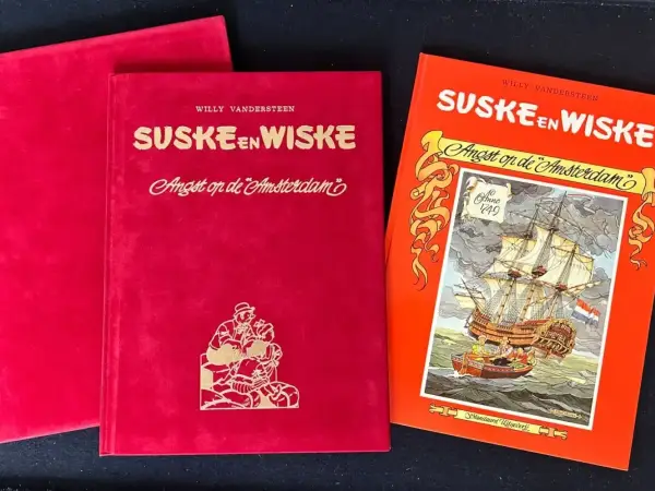 2 x Suske en Wiske - Angst op de "Amsterdam" - HC / Gesigneerd