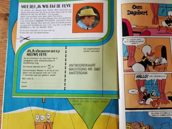 Complete reeksen Jaargang Donald Duck's 1970 +inlegkaartje Nieuwe Revue en posters