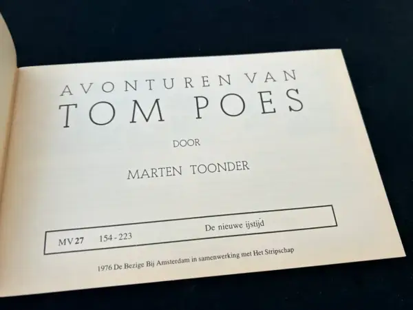 1e drukken SC Avonturen van Tom Poes - De nieuwe ijstijd (1e druk, 1976)