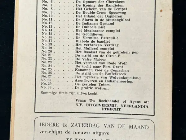 1e drukken SC Kit Carson - Het magische oog (1e druk, 1959)