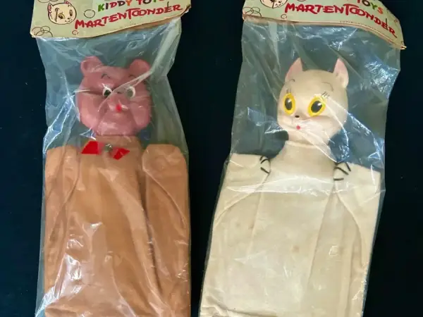 Kiddy Toys - Tom Poes + Bommel poppenkastpoppen (Nieuw) - (1960)