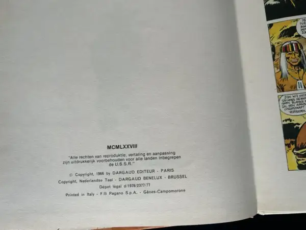 1e drukken HC Luitenant Blueberry - Dreiging in het Westen (1e druk, 1966)