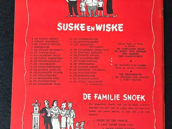 Belgisch & Vandersteen Suske en Wiske - De stalen bloempot (Herdruk, 1961)