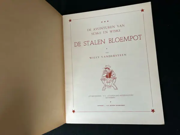 Belgisch & Vandersteen Suske en Wiske - De stalen bloempot (Herdruk, 1961)