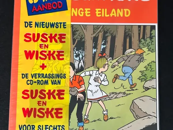 Suske en Wiske - Het enge eiland + CD-ROM (1e druk, 1999)