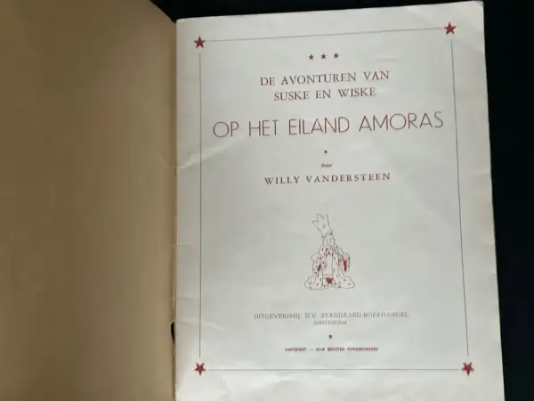Belgisch & Vandersteen Suske en Wiske - Op het eiland Amoras (1e druk heruitgave, 1961)