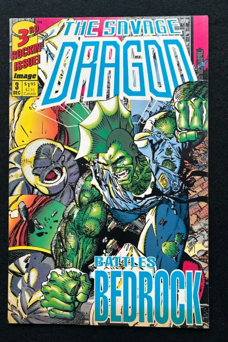 The Savage Dragon #3 - Battles Bedrock (1e druk, 1992)